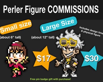 Perler Bead Pixel Art Figure Commissions - You Pick Any Character or OC!