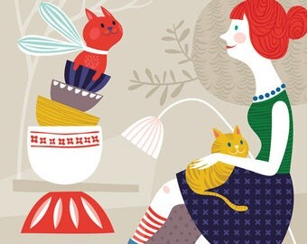 Beautiful Home... - limited edition giclee print of an original illustration (8 x 10 in)