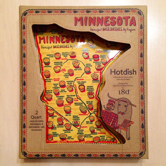 MN Casserole Dish Minnesota Hot Dish Map Minnesota Hot Dish