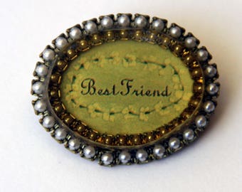 Best Friend Brooch Signed Maximal Art
