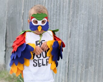 Kids Owl Costume Children Bird Wings and Mask Dress up Toy