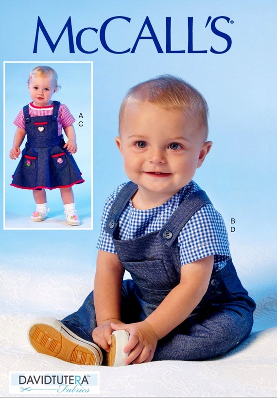 Baby Overalls Pattern Baby Girls' Jumper Pattern Sz 8 to