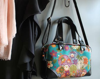A5 Bowling bag crossbody - blue multicolored - Yuka