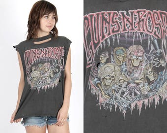 Guns n Roses Shirt Guns And Roses T Shirt Use Your Illusion Band Tee Band T Shirt Heavy Metal Shirt Tour Metal Hard Rock Concert T Shirt