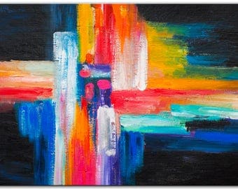 Sale Original oil Painting Wall Art Abstract Painting 48" Canvas Surreal Landscape Wall Decor Modern Home Deco, Wall Hanging, by Tim Lam