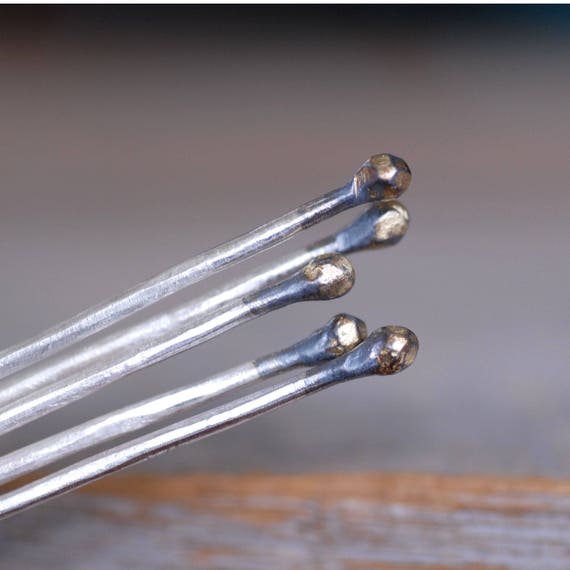 Sterling Silver Cocktail Picks Set of 5 18k Gold and