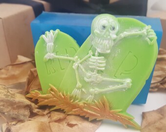 Tombstone soap bar - monster Halloween soap - kids Halloween soap - Halloween party ideas - Halloween decor - creepy soap - Halloween treat