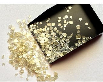 ON SALE 55% Diamond Slices, Yellow Diamond Slices, Faceted Diamond, Free Form, Rough Diamond, Raw Diamond, 2mm To 5mm, 15 Pieces, 1 Carat