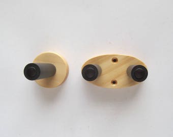 Ukulele hanger and fedora hat hanger, or ukulele strap hook . Wood grain will vary.