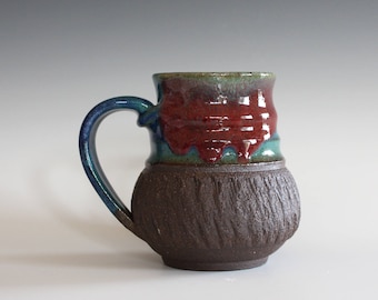 Coffee Mug, 13 oz, handthrown ceramic mug, stoneware pottery mug, unique coffee mug, stoneware mug, coffee mug pottery, pottery mug