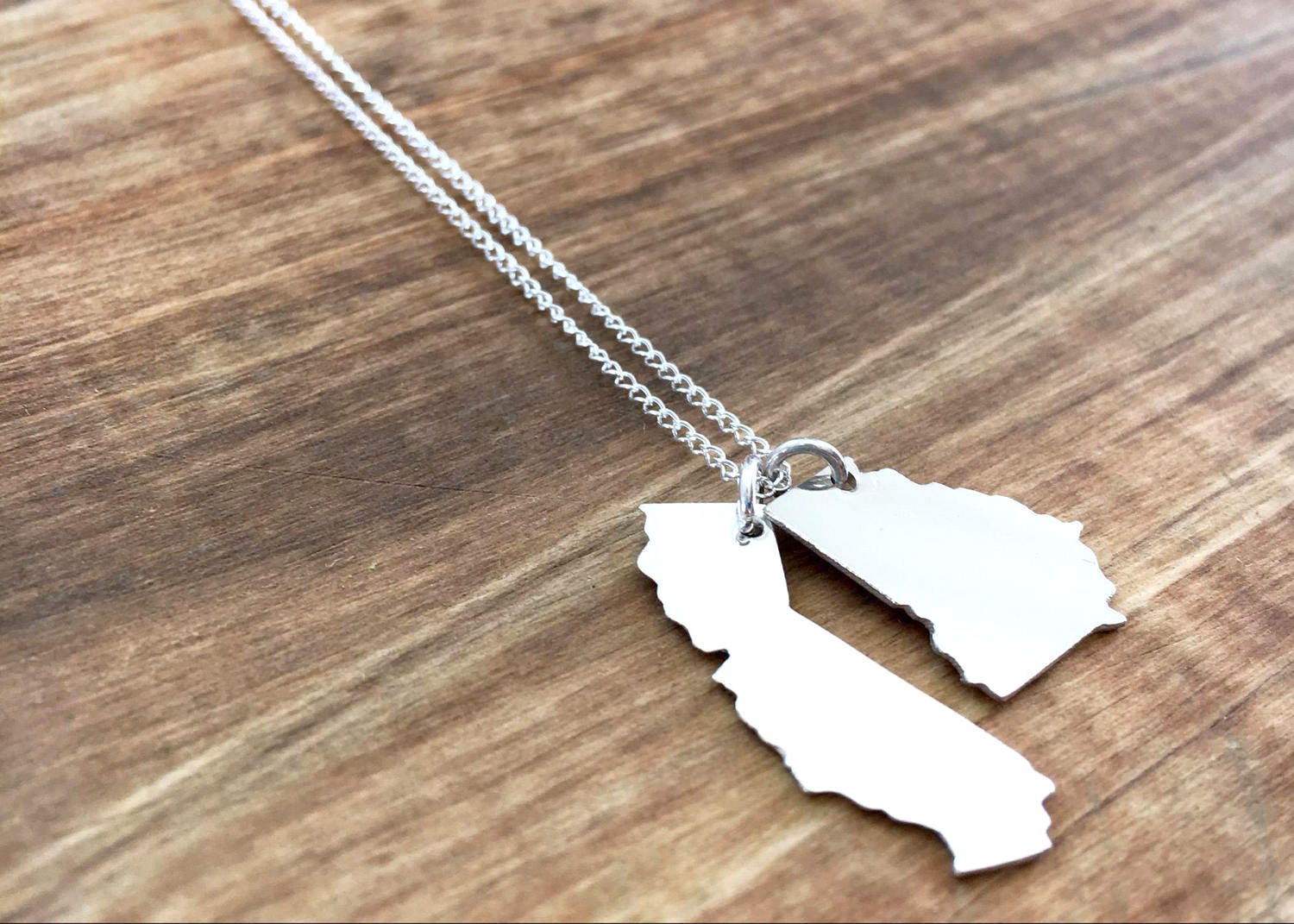 Long Distance Necklace 2 state necklace long distance