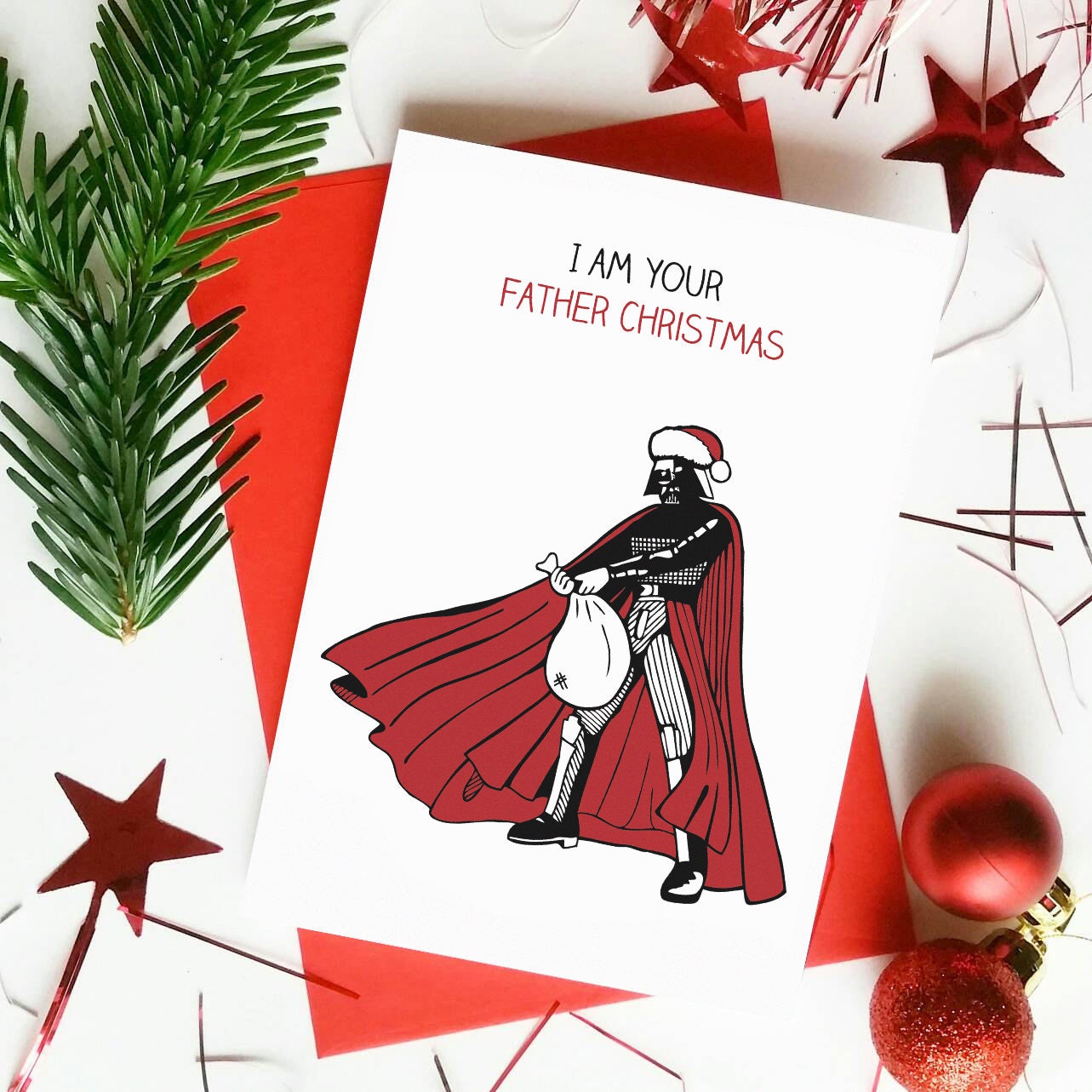 Pin by glenda hanson on holidays Funny Star Wars Christmas Card Darth Vader 'I am your