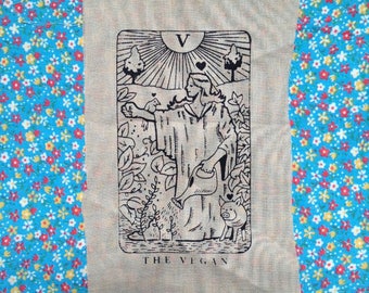 VEGAN tarot card PATCH the lover of all things animal and plant