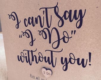 Rustic Vintage Inspired Personalised "Will you be our Page Boy?" Card