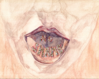 Custom Mouth Portrait ~ You & Your Catch Phrase