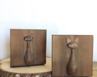 cat bookends paint your own cat bookends paint your own