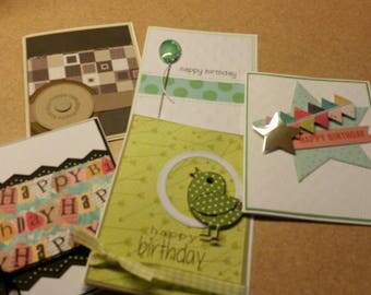 Set of 5 birthday cards