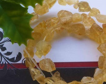 Natural Rough Citrine Gemstone Nugget Strand,Approx: 8 mm,long strand 15",Grade A