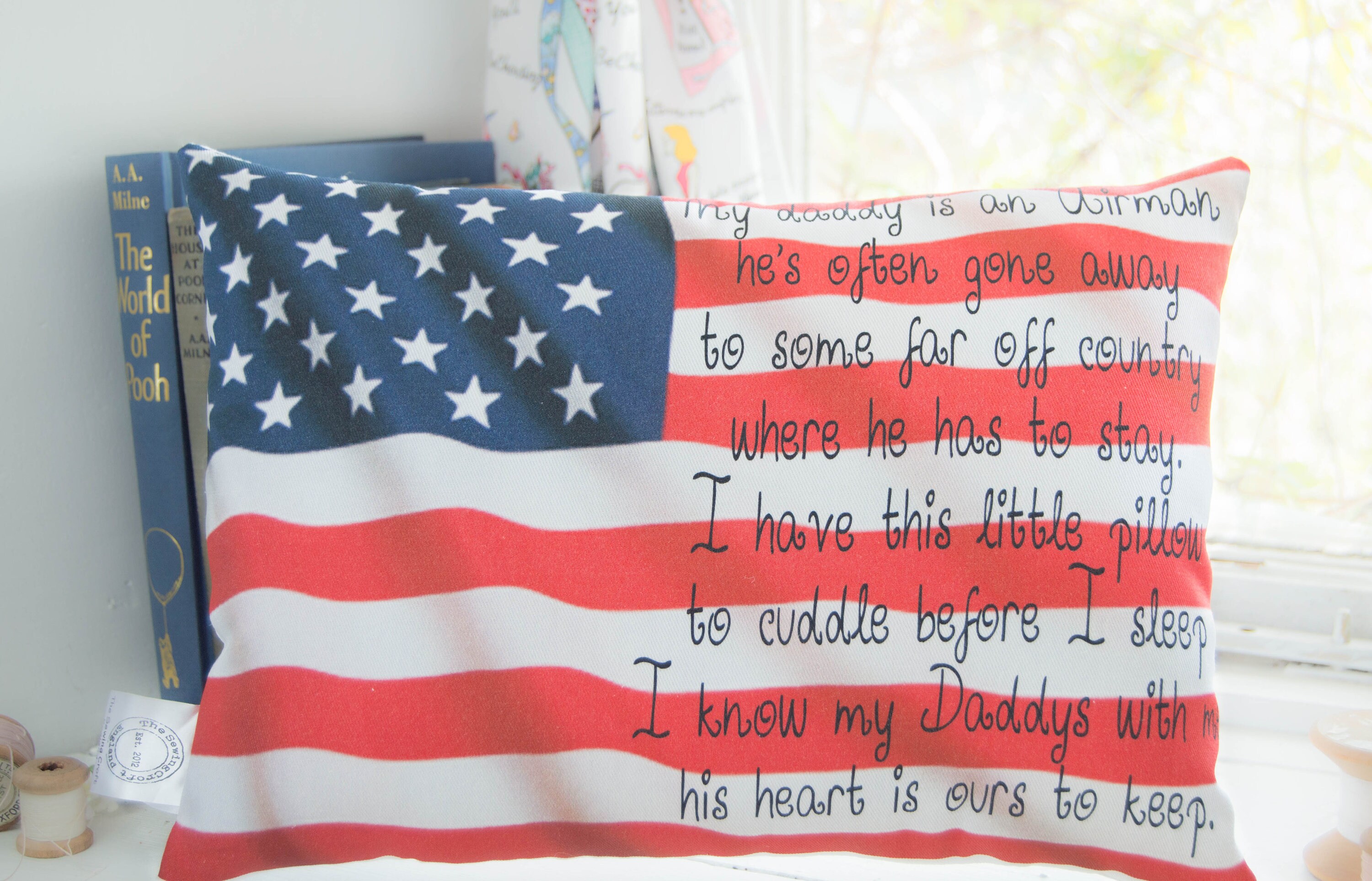 Military Kids Pillow Daddy Soldier or Daddy Airman Deployment