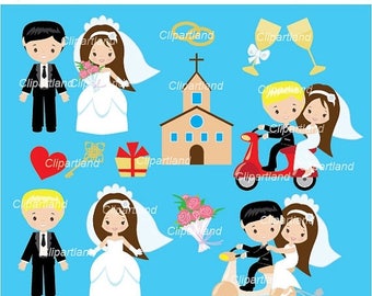 ON SALE INSTANT Download. Cwed_3_Wedding. Wedding clip art. Personal and commercial use.