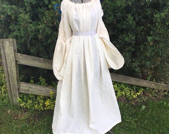 Women's chemise, adult renaissance costume, renaissance clothing, historical clothing, medieval gowns, medieval costumes, theatre costumes