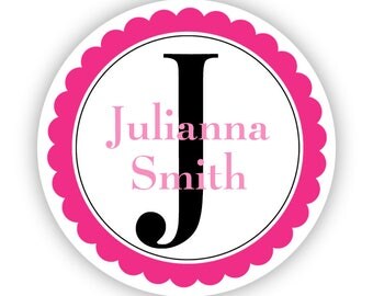 Personalized Name Tag Stickers Purple Red Gum Ball Machine