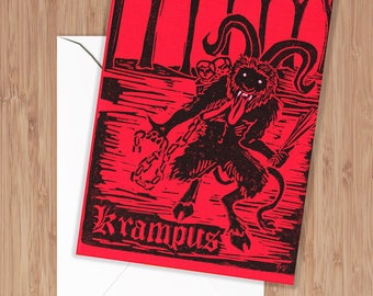 Krampus card | Etsy