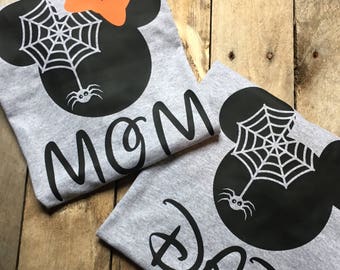 Not so scary Halloween, Family shirts , Disney vacation , Mickey and Minnie Mouse themed, birthday party , Halloween , matching shirts , mom