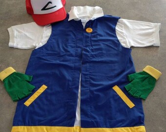 3 pc POKEMON GO Men's XL - Ash Ketchum Pokemon Trainer Costume - Extra Large - cosplay