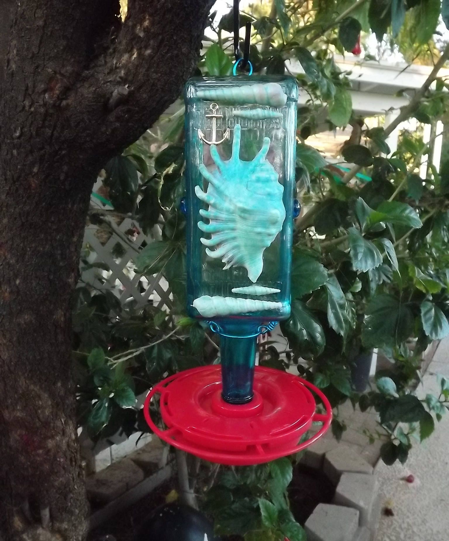 diy hummingbird feeder wine bottle