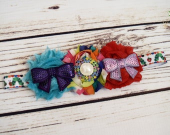 Designs by My Daughters - Hungry Caterpillar Headband - Rainbow Headband - Baby Girl Headband - Christmas Gift for Toddlers - Butterfly Bows