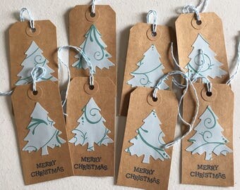 Merry christmas tags | Etsy