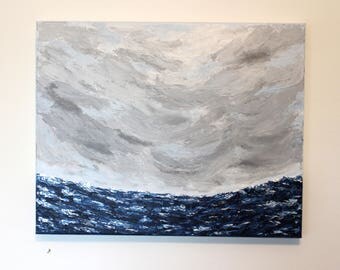 Acrylic Painting - Ocean Scape Painting