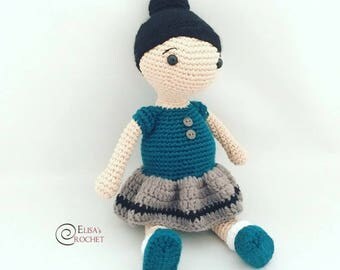 Amigurumi Crochet Doll Emma / Baby Girl / Stuffed Doll / Handmade Crocheted Doll for Girls