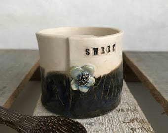 Sugar Pinch Bowl with wooden spoon