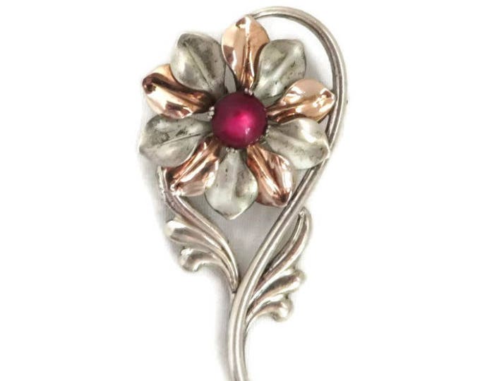 Kreisler Silver Flower Brooch, Vintage Signed Designer Sterling Silver Pin, Mid Century Jewelry, Perfect Gift, Gift Box Kreisler Silver Flower Brooch, Vintage Signed Designer Sterling Silver Pin, Mid Century Jewelry, Perfect Gift, Gift Box