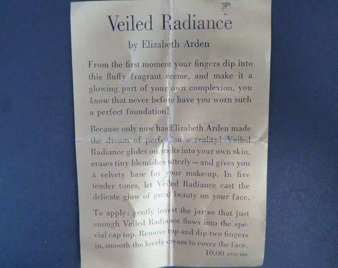 Vintage Elizabeth Arden Makeup - Veiled Radiance Foundation Makeup Base - Light Rosetta Shade 5 - New Old Stock