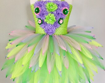 Tinkerbell costume/ tinkerbell birthday/ Tinkerbell tutu dress/ Fairy tutu/ fairy costume/ tinker bell tutu/ pixie tutu/ tinkerbell wings