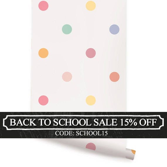 Polka Dot Pink Peel & Stick Fabric Wallpaper Repositionable