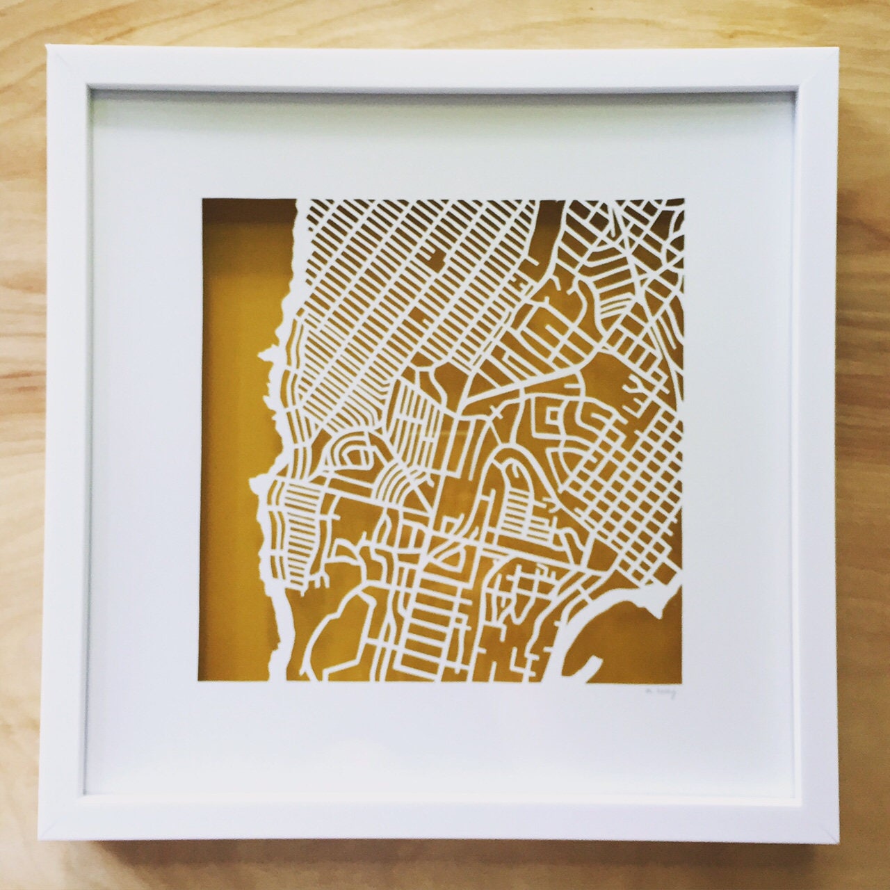 12x12 custom cut out map