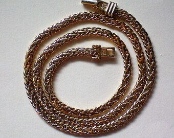 Gold tone Snake Chain Necklace marked CC - 5517