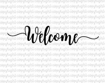 Welcome SVG DXF file - silhouette - cameo - cricut