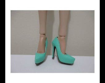 mint green high heel shoes for 16"Sybarite /AvantGuard dolls