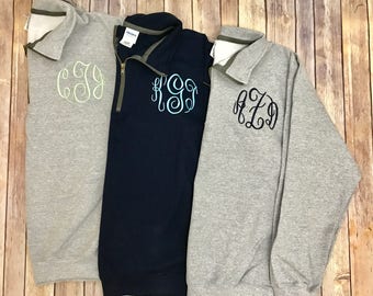 Monogram Pullover - Monogram Fleece - Monogram Quarter Zip - Fleece Pullover - Quarter Zip Pullover - Monogrammed Pullover - Monogram Jacket
