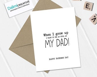 Cool Dad Father's Day Card - Cute Father's Day Card - Greeting Card!