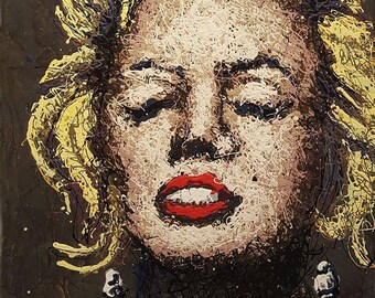 Tapisserie Murale Marilyn Monroe – 132x62 Cm, Belge, Doublée, Coton, Neuve