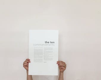 Ten Commandments | Modern | Fine Art Print