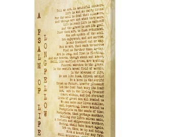 CANVAS PRINT: A Psalm of Life Henry Wadsworth Longfellow Vintage Style