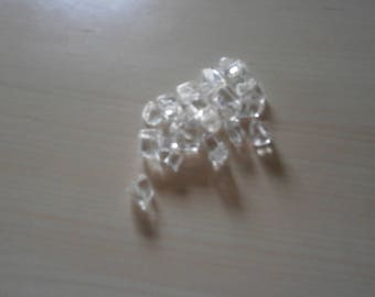Set of 27 transparent glass beads