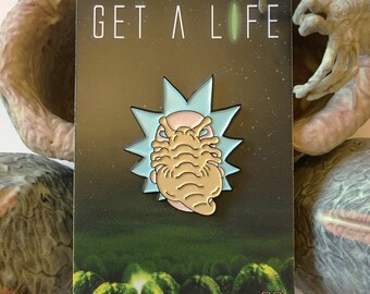 FACEHUGGER RICK - Alien x Rick And Morty Enamel Pin